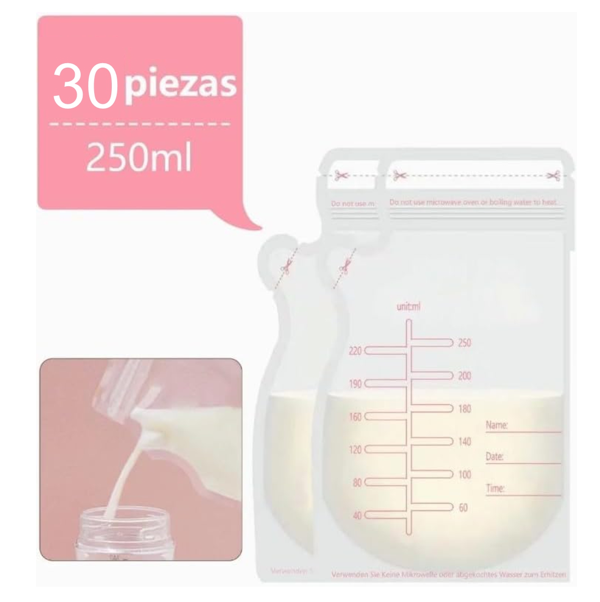 Miniatura 7 de Bolsas Para Almacenar Leche Materna X30